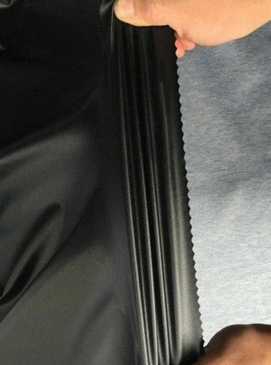 Black 2-Way Stretch Faux Leather