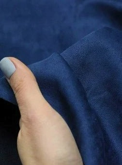 Navy Microsuede Faux Suede