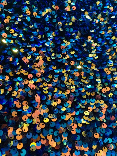 Stretch Sequin on Velvet Multicolor