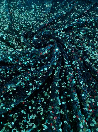 Hunter Green Sequin Velvet