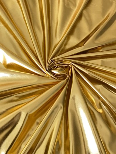 Glossy Gold Stretch Faux Leather