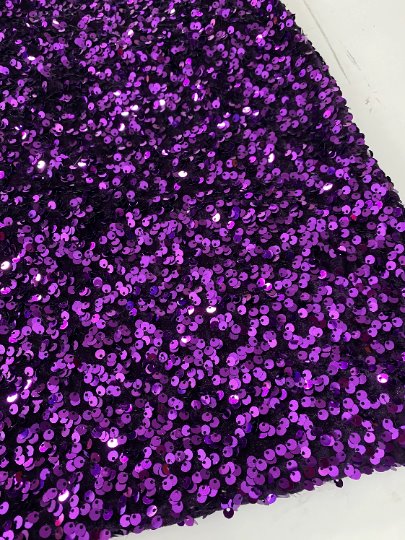Purple Sequin on Velvet