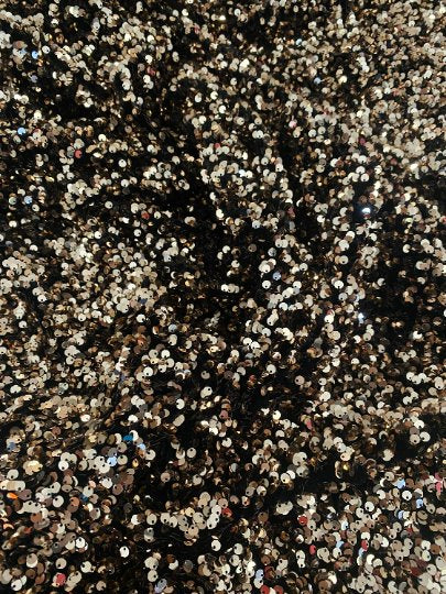 Gold Champagne Sequin on Velvet