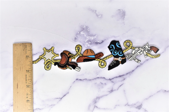 Embroidered Cowboy Applique Iron-On Star
