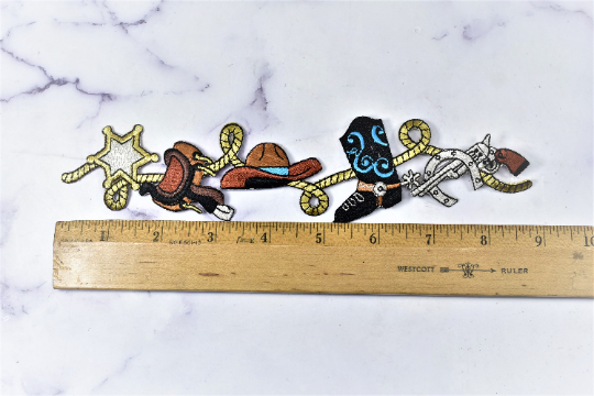 Embroidered Cowboy Applique Iron-On Star