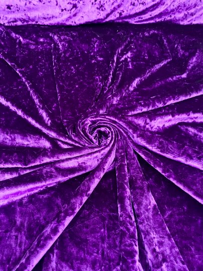Stretch Crushed Velvet Purple