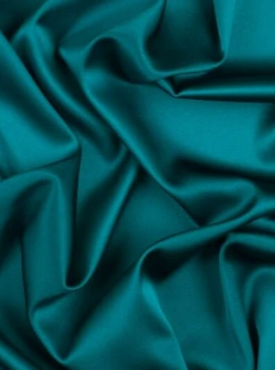 Stretch Satin Teal Green