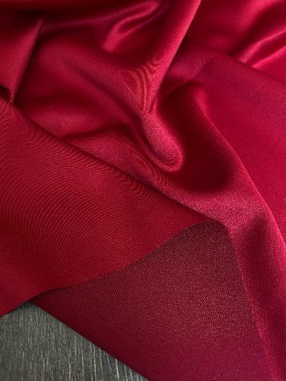 Stretch Crepe Back Satin Burgundy