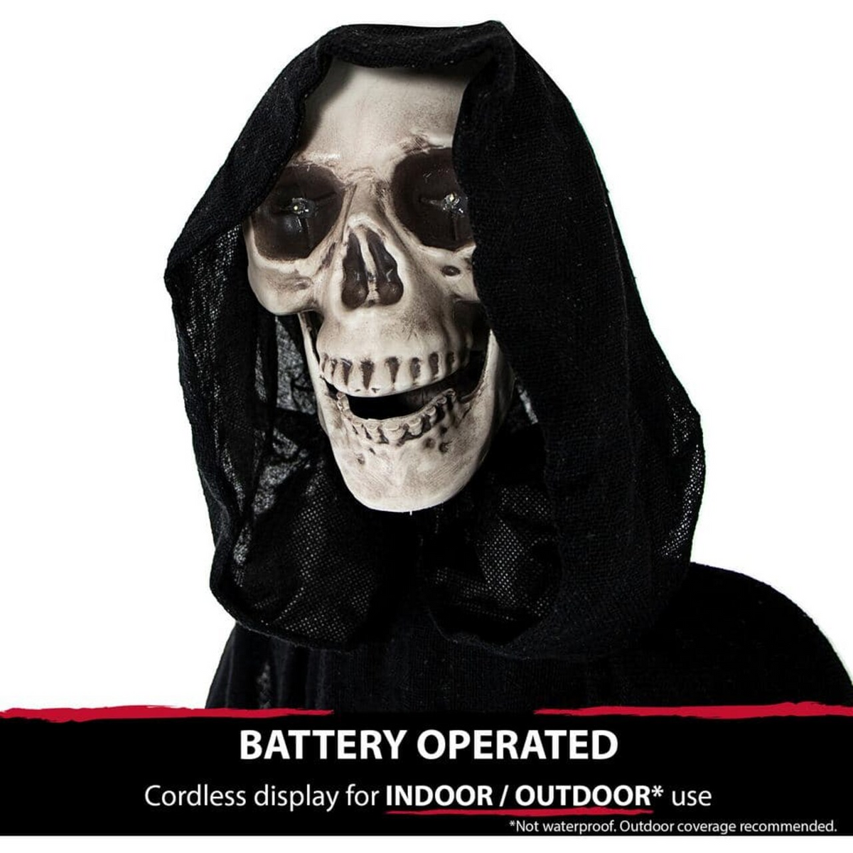 Haunted Hill Farm 5.4-Ft Animatronic Grim Reaper Halloween Decor