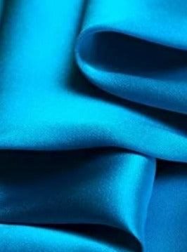 Turquoise Stretch Silk Satin