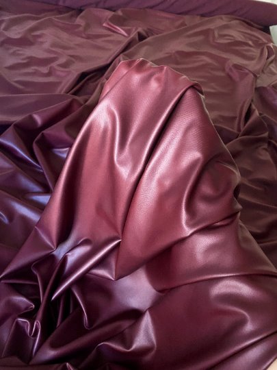 Burgundy Stretch Faux Leather