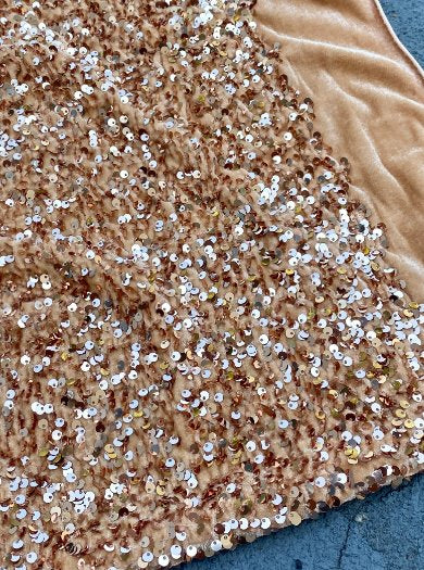 Rose Gold Sequin Velvet