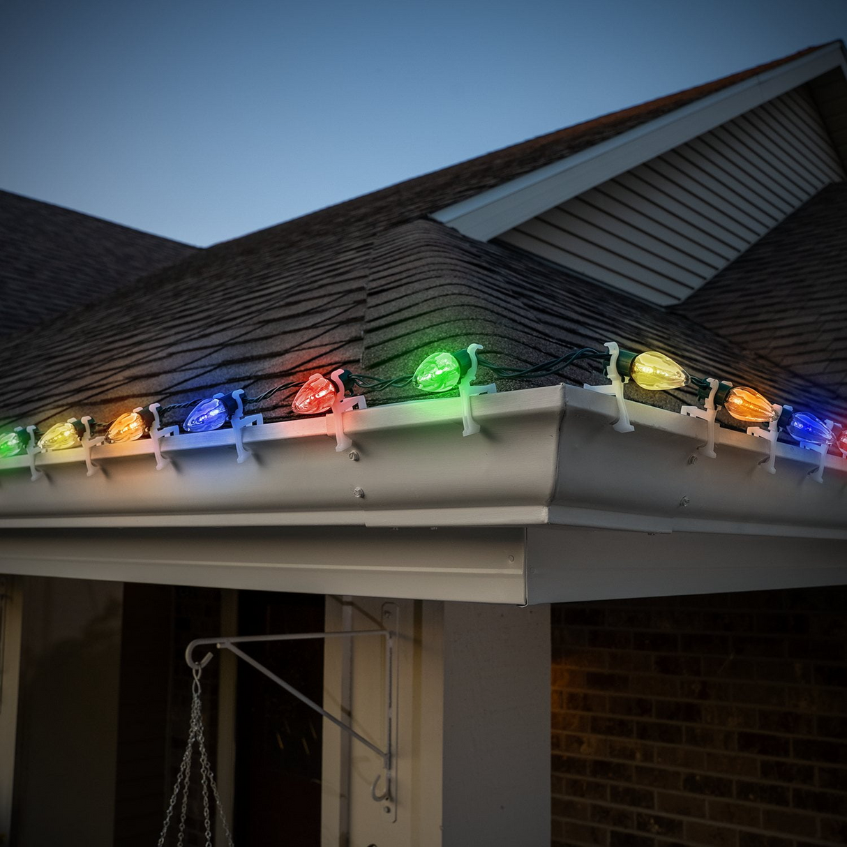 50ct Stayz-On LED C9 Lights, 21' Lighted Length