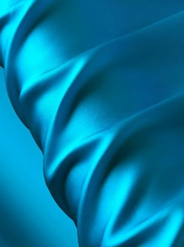 Turquoise Stretch Silk Satin