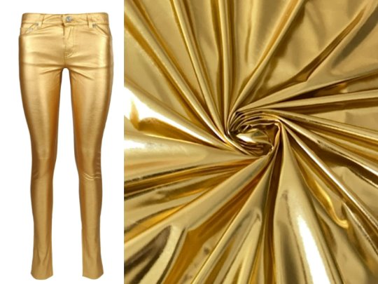Gold 4 Way Stretch Faux Pleather