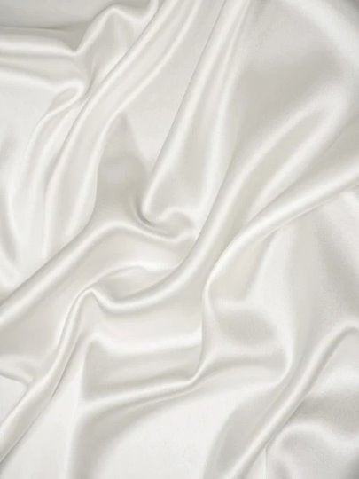 Off White Stretch Crepe Back Satin