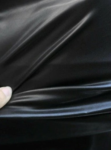 Black 2-Way Stretch Faux Leather