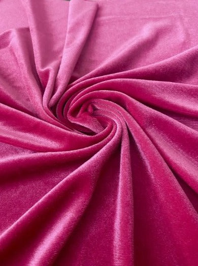 Stretch Velvet Hot Pink