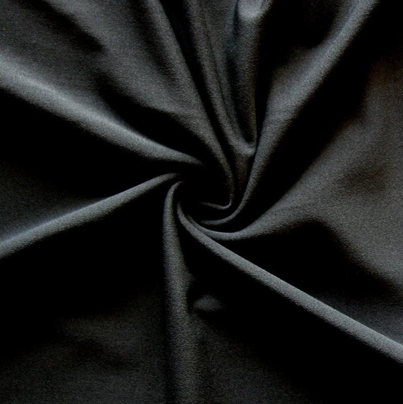 Black Dri-Fit Midweight Lycra Jersey Knit Fabric