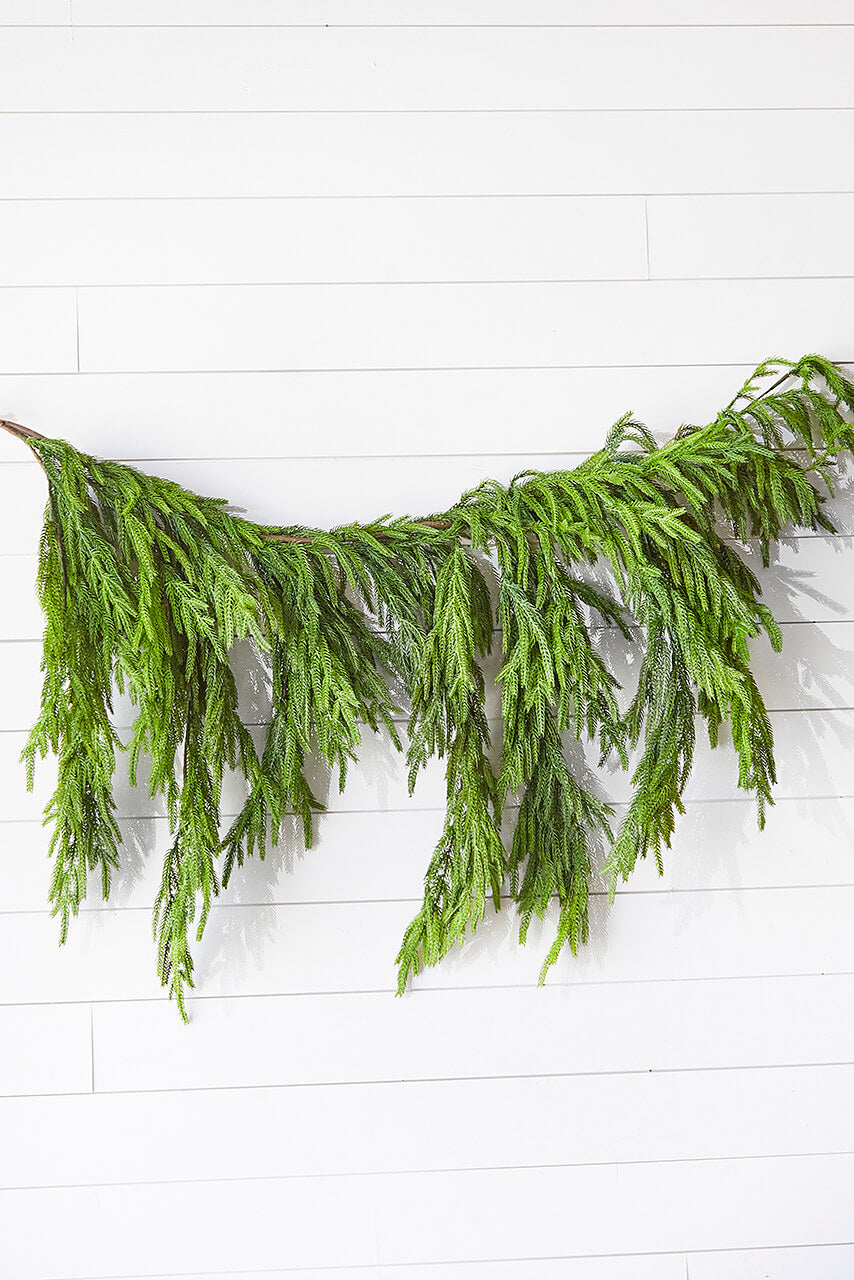 47" Real Touch Norfolk Pine Dripping Garland