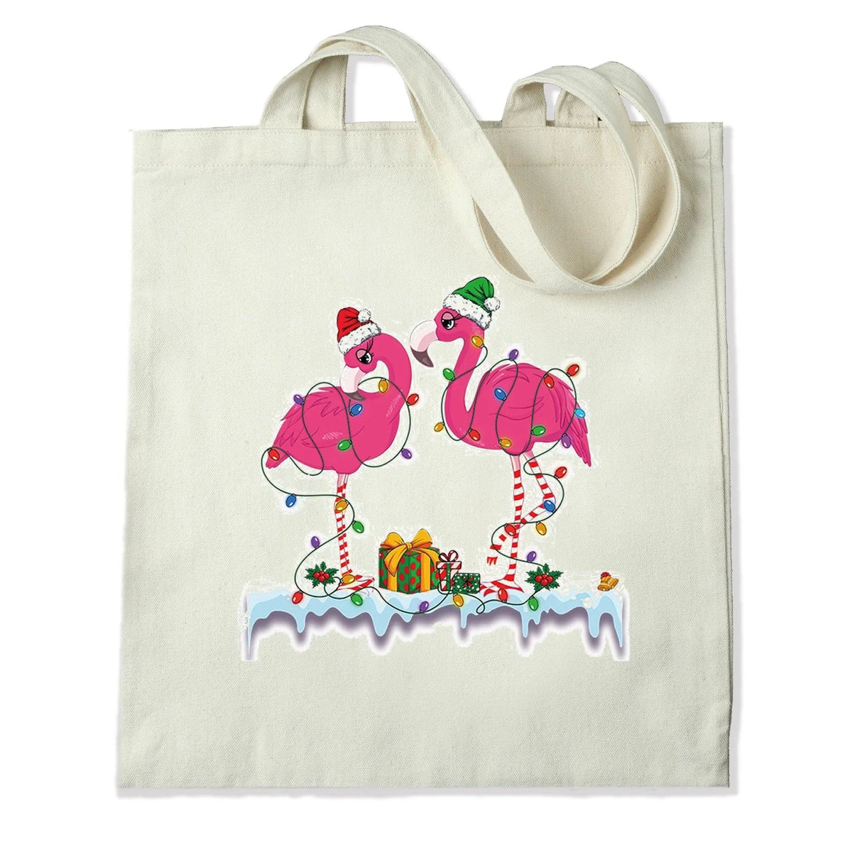 DTF Heat Transfer - Christmas Flamingo 10"