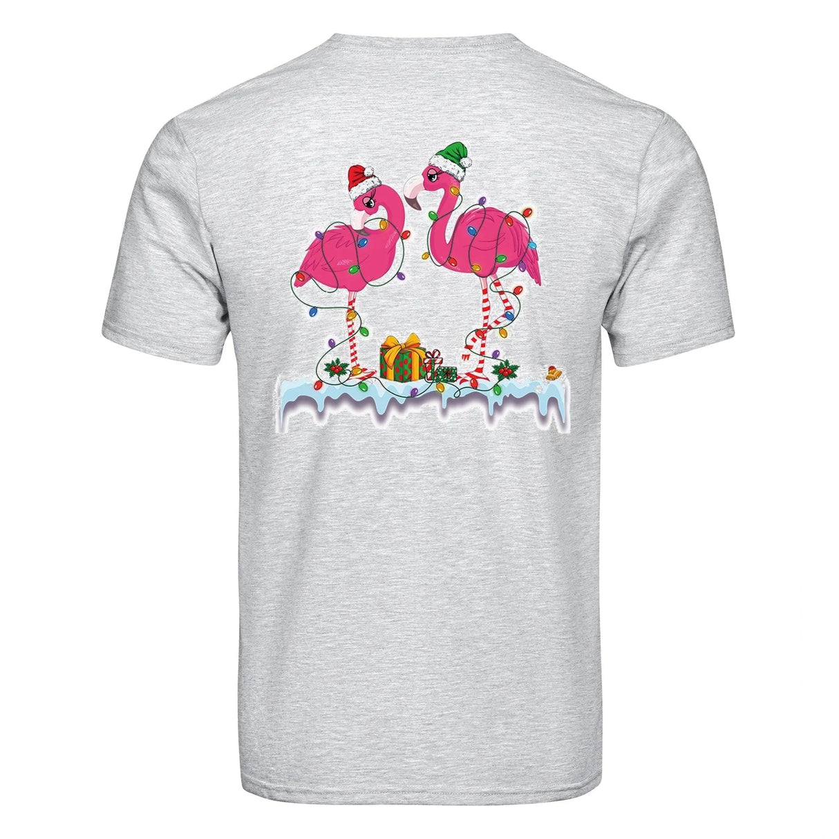 DTF Heat Transfer - Christmas Flamingo 10"