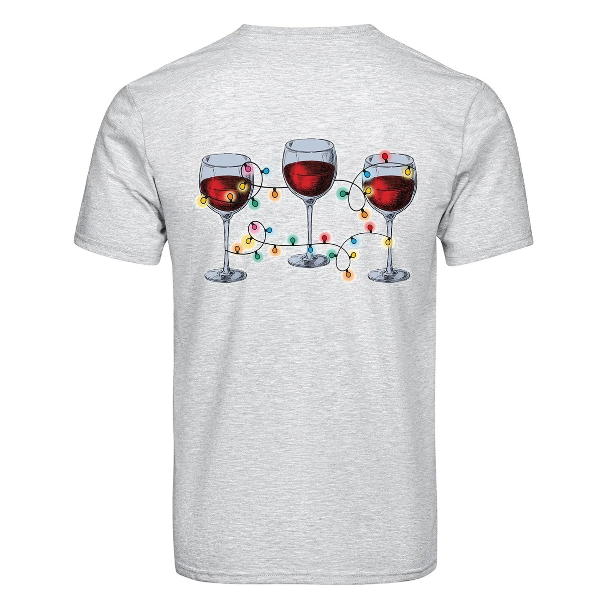 DTF Heat Transfer - Christmas Lights & Red Wine 10"