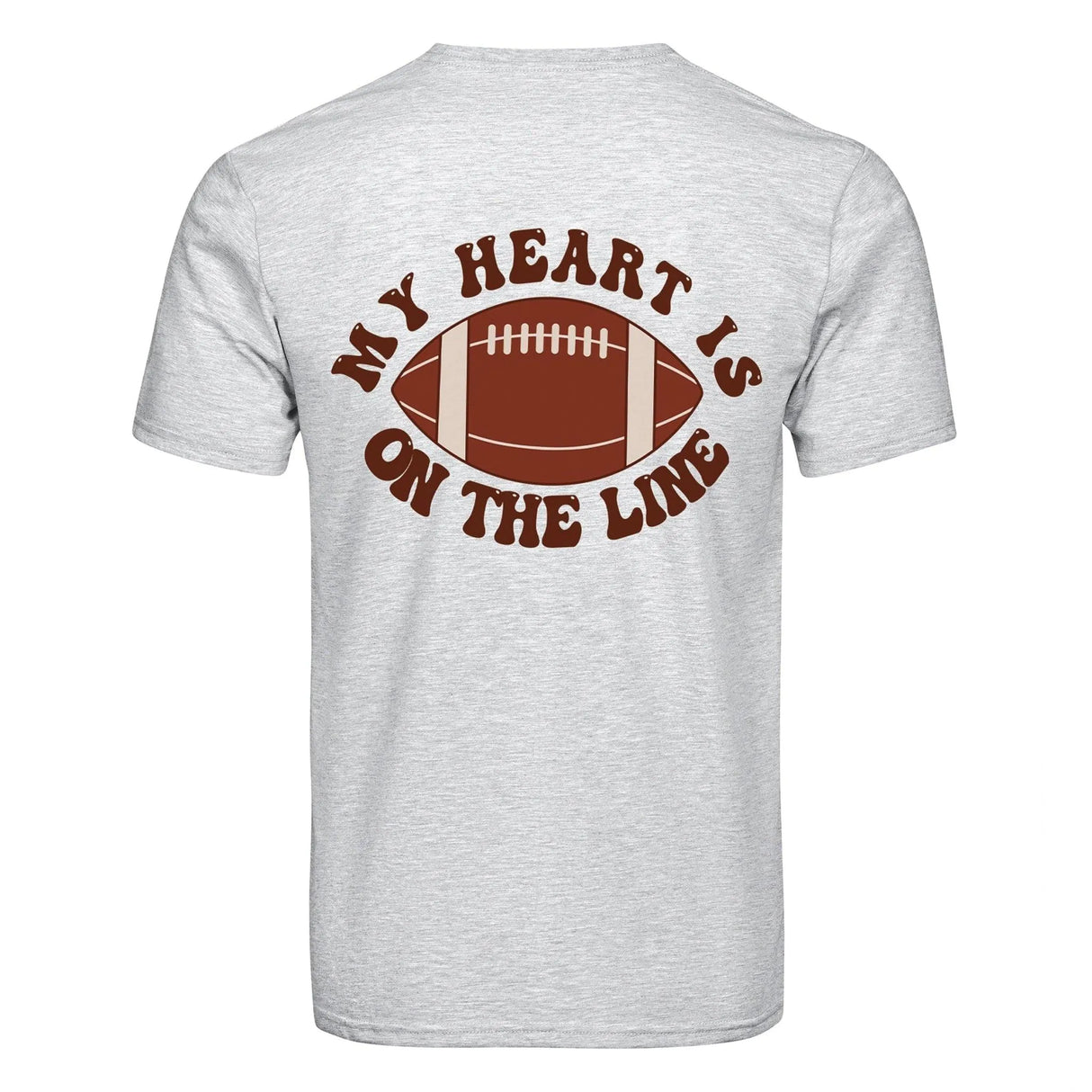 DTF Heat Transfer - My Heart Football 10"