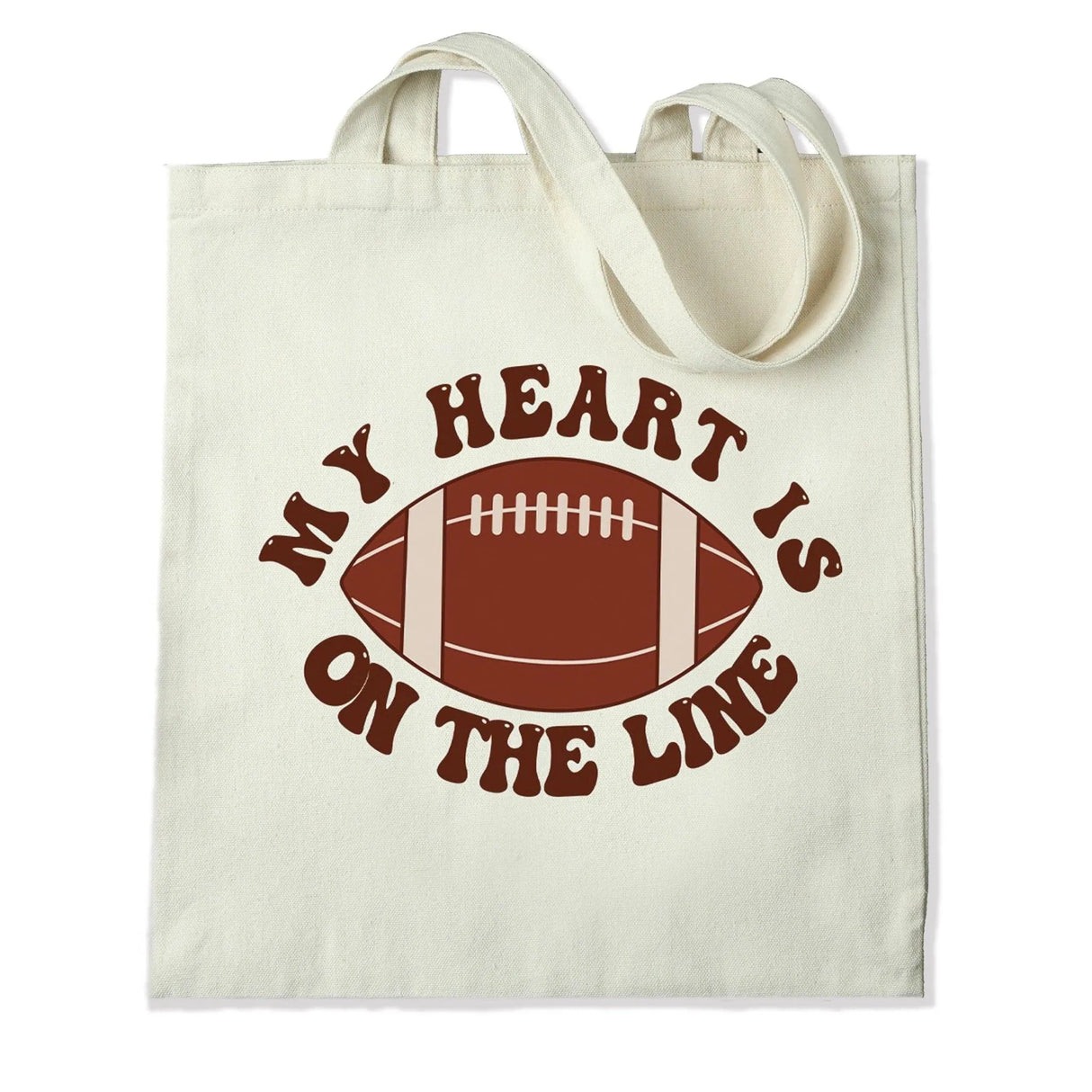 DTF Heat Transfer - My Heart Football 10"