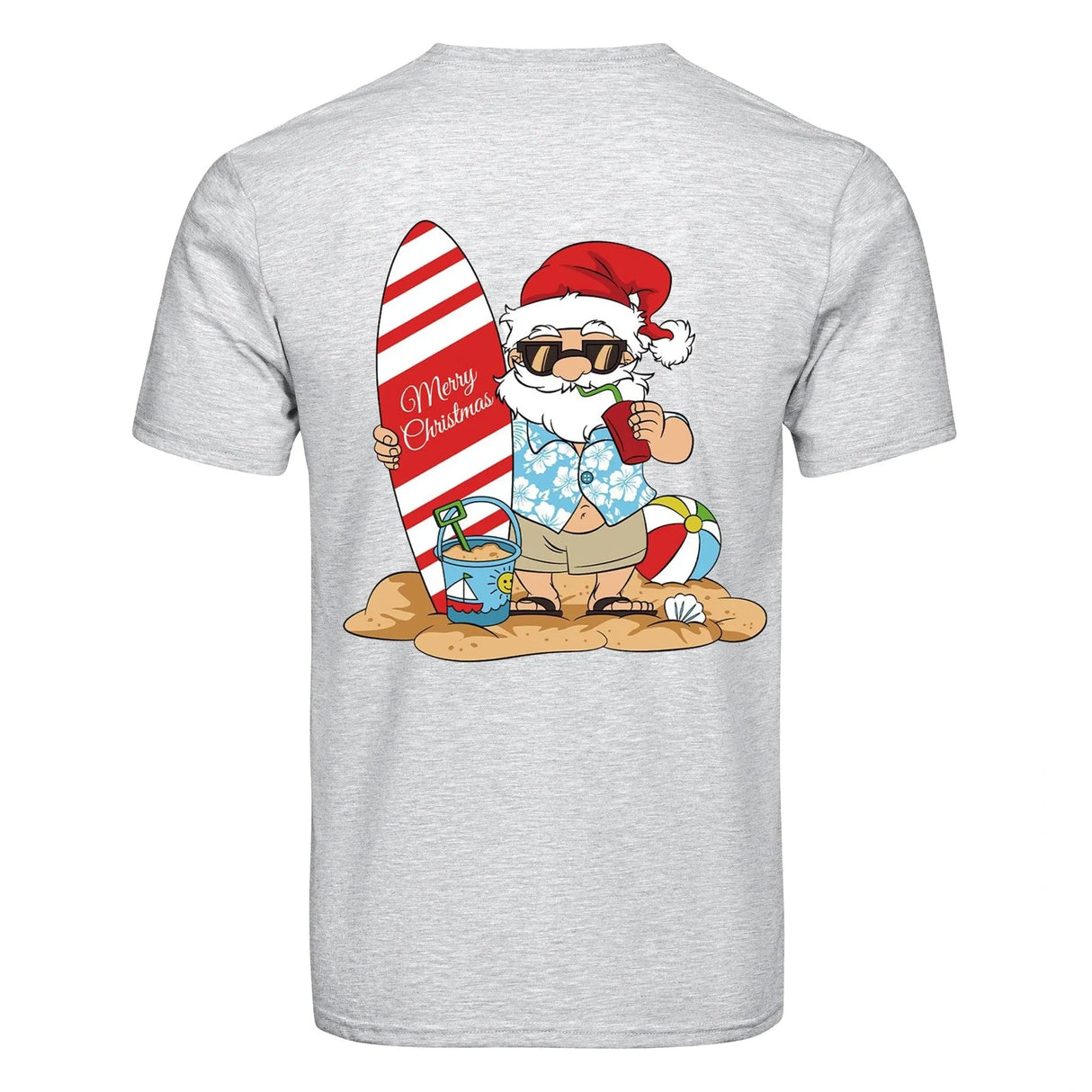 DTF Heat Transfer - Surfer Santa 10"