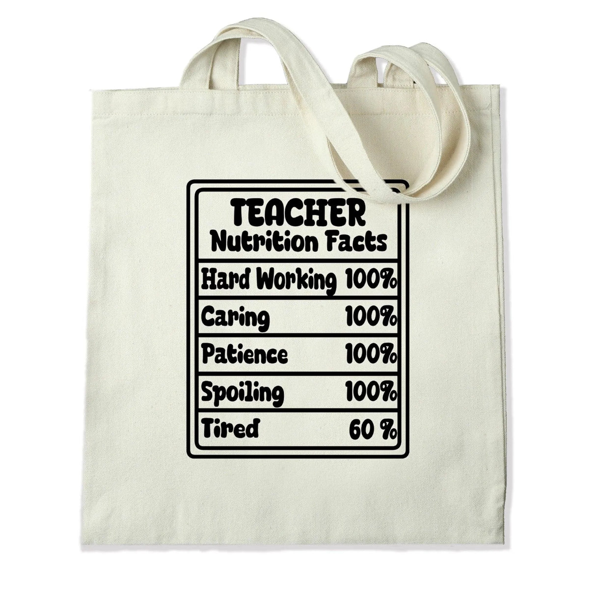 DTF Heat Transfer - Teacher Nutrition Facts 04"