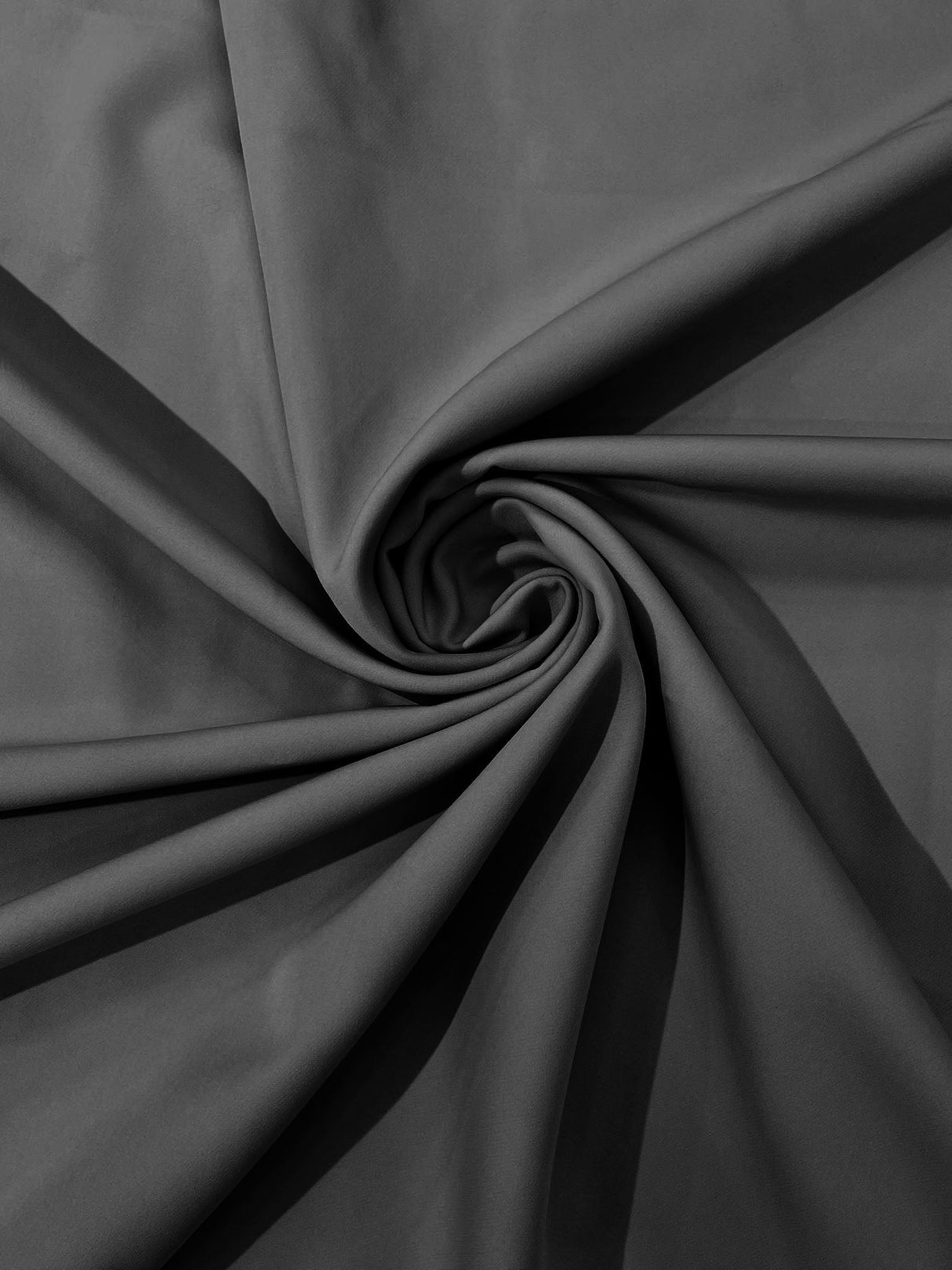 Dull Stretch Crepe Polyester Spandex Fabric - Solid Colors, 58" Width (1 Yard)