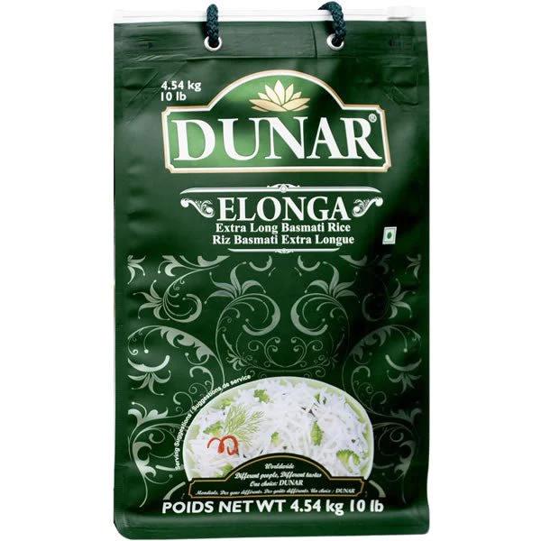 DUNAR ELONGA EXTRA LONG BASMATI RICE 10LB