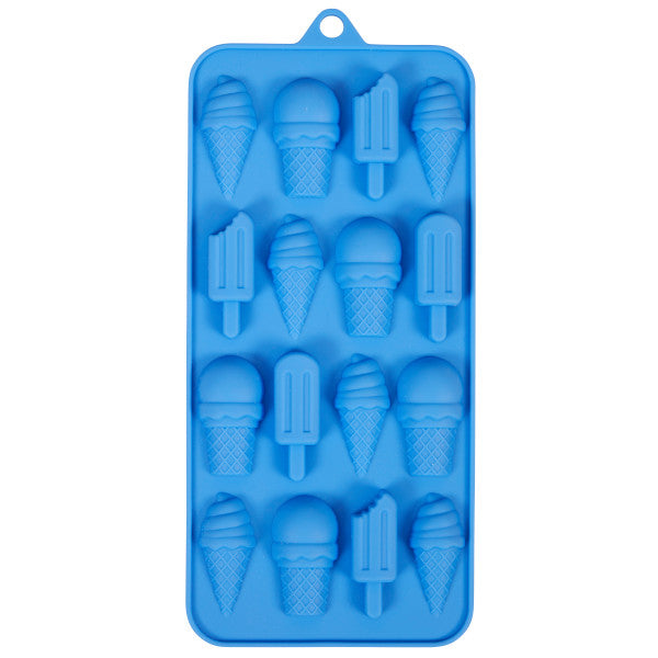Wilton Silicone Ice Cream Treats Candy Mold, 16-Cavity