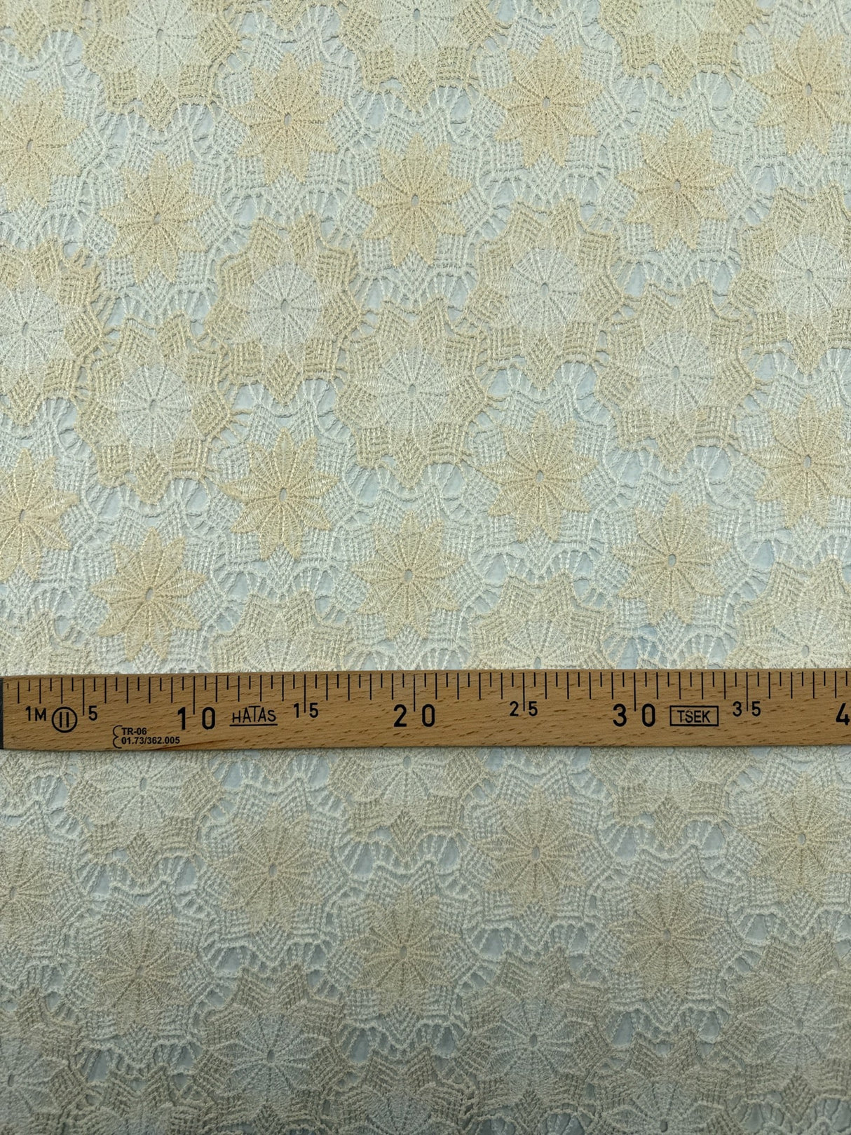Polyamid Macramé Floral White-Beige