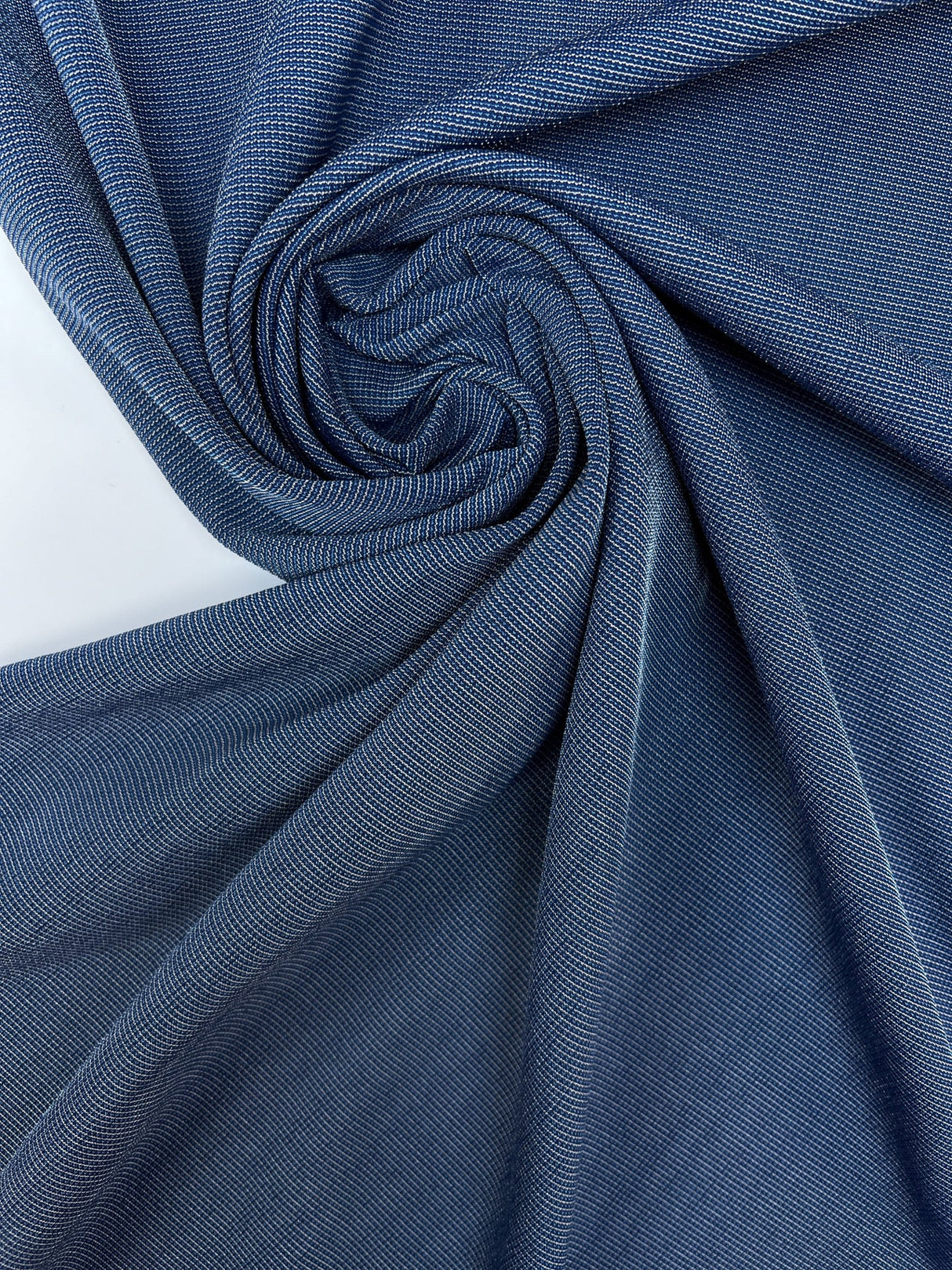 Polyamide Elastane Knitted Blend Silver Blue