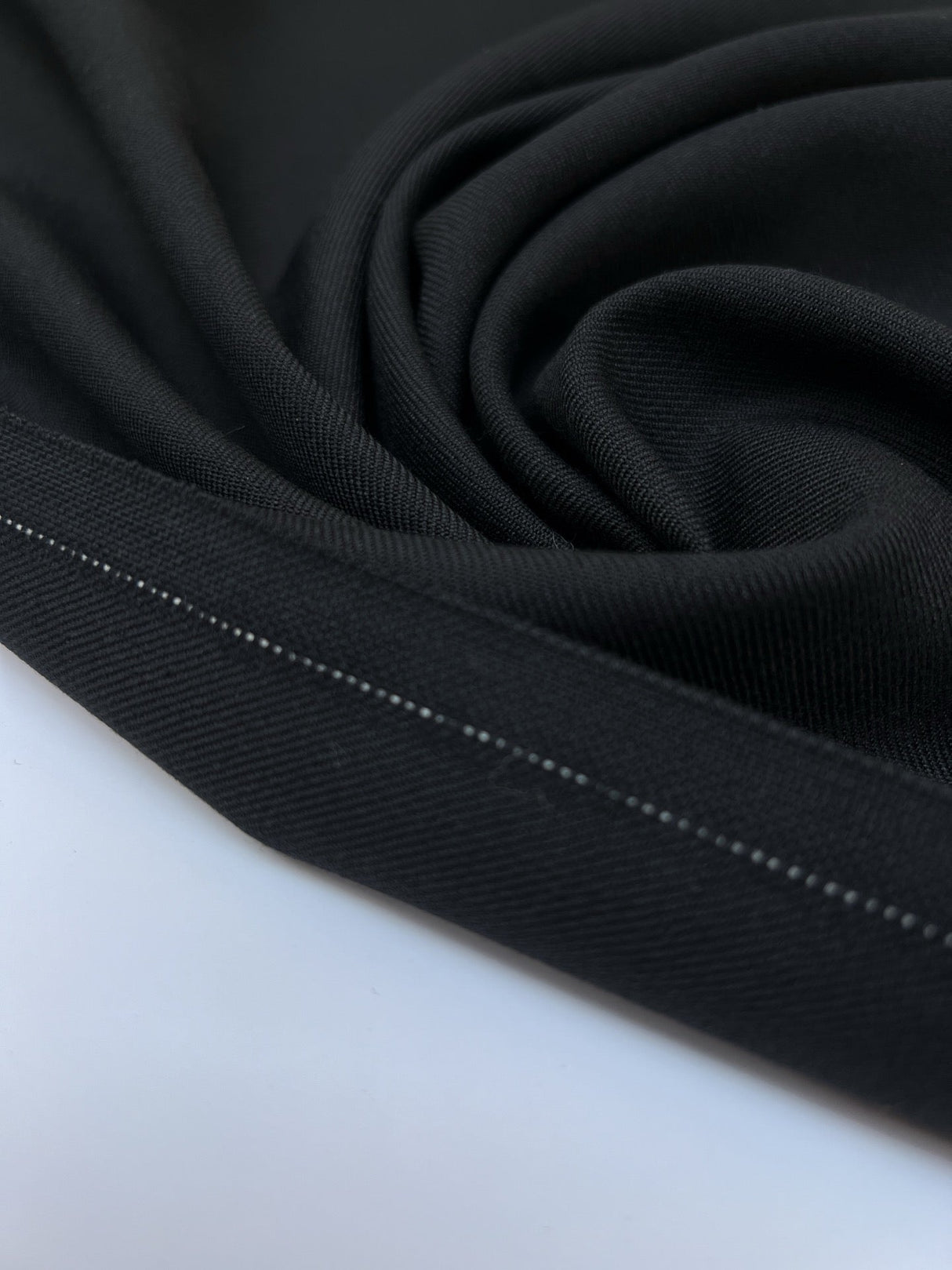 Wool Blend Twill Black