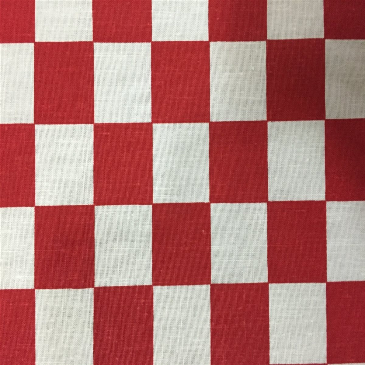 Poly Cotton Checkered Printed Fabric