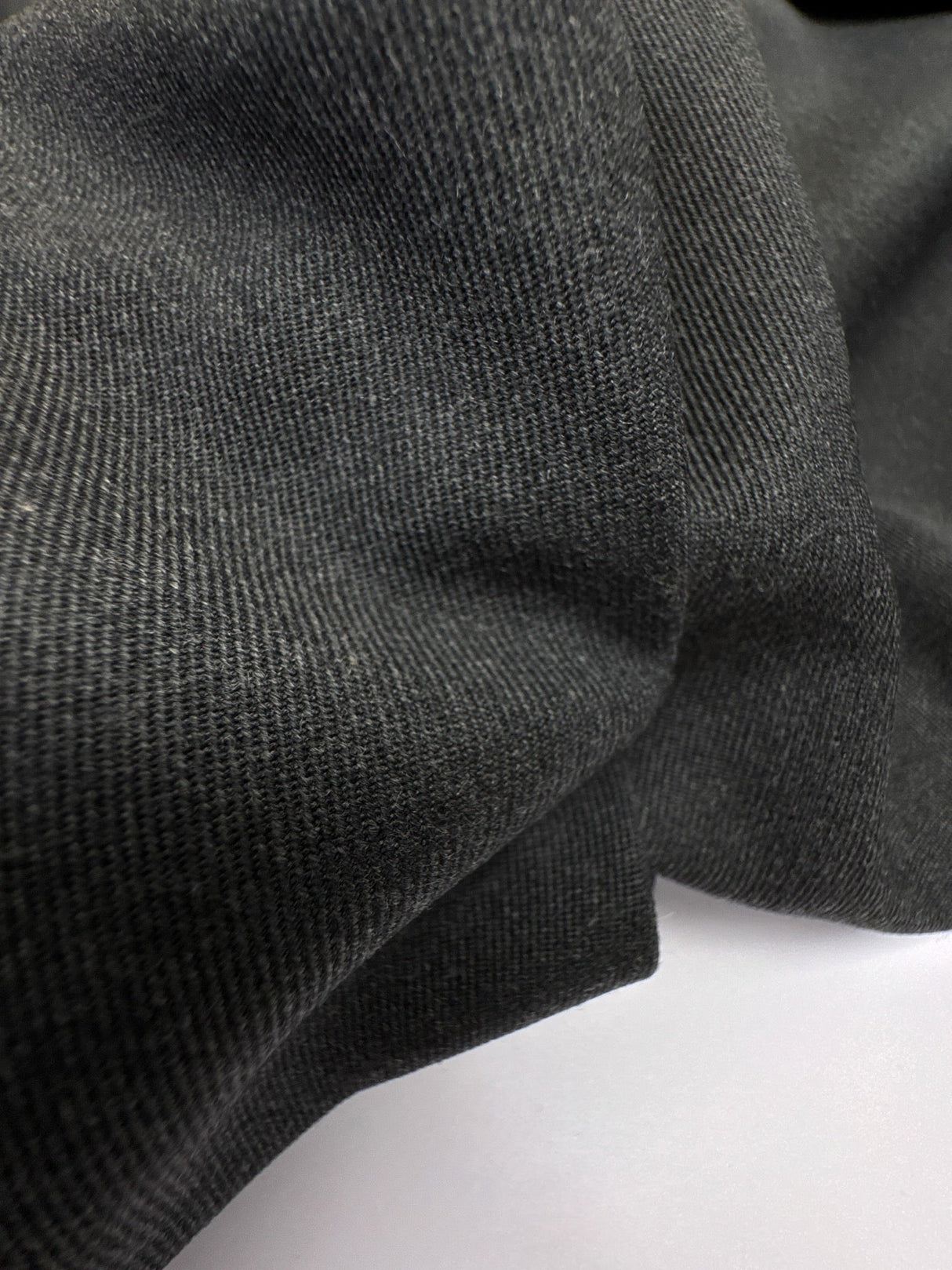 Virgin Wool Polyester Twill Gray
