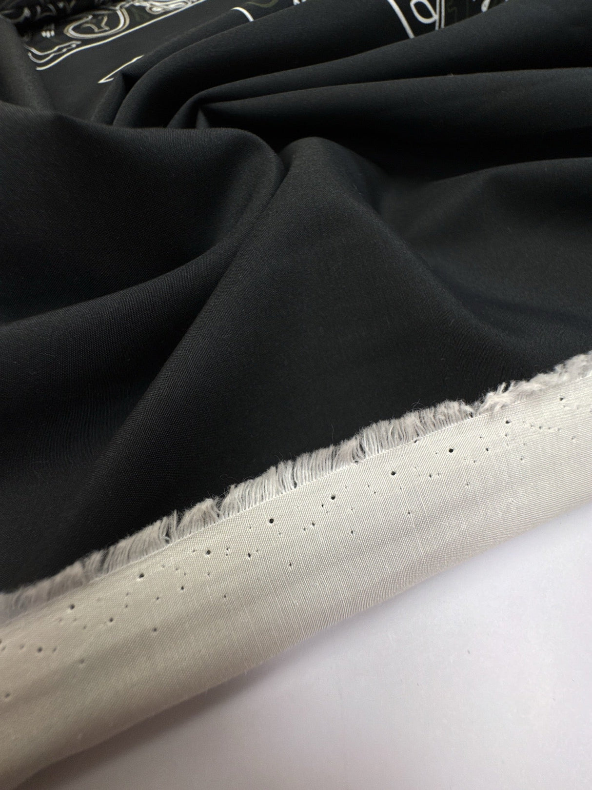 Viscose Poplin Printed White Black