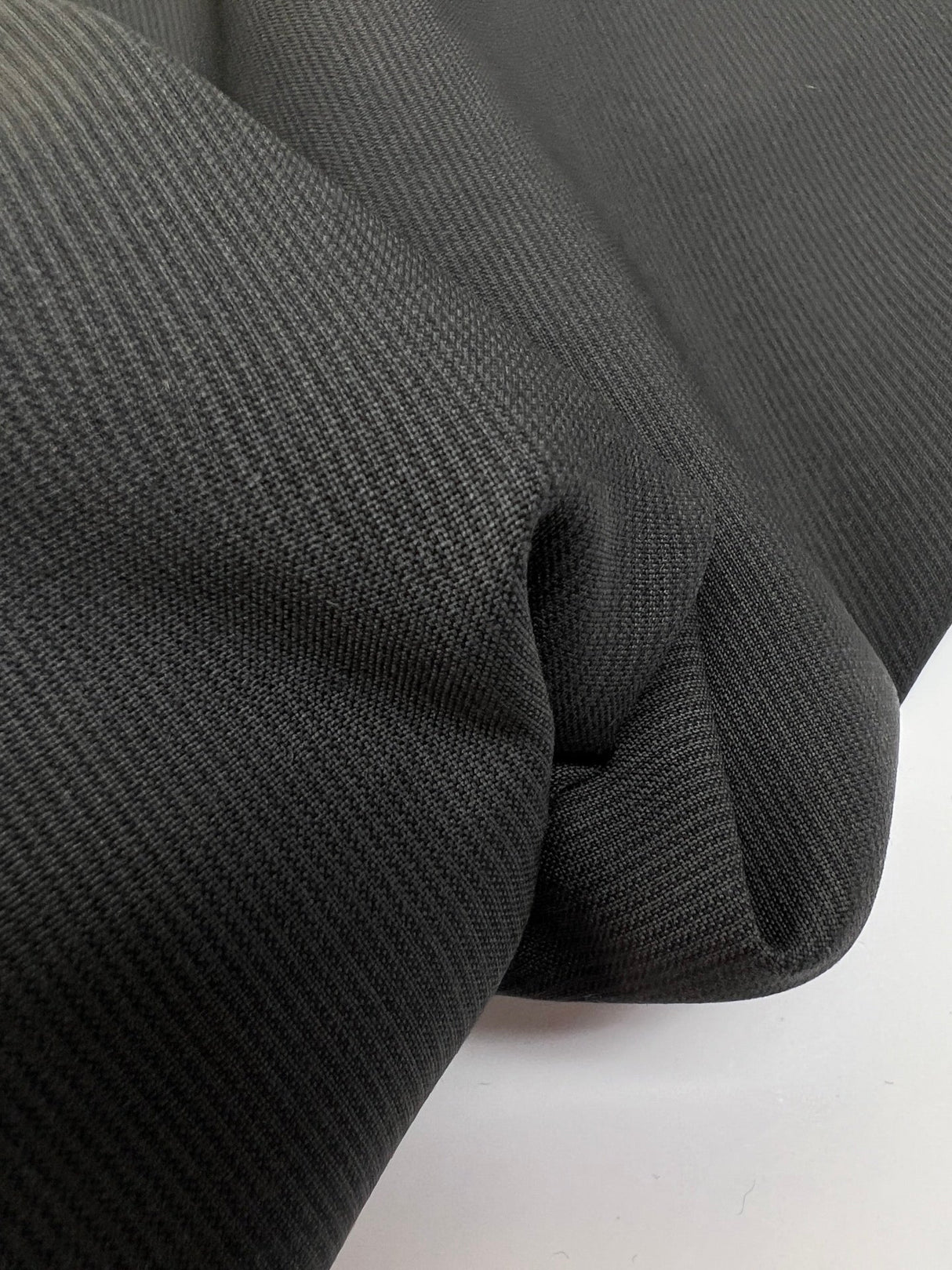 Italian Black Wool Suit Fabric