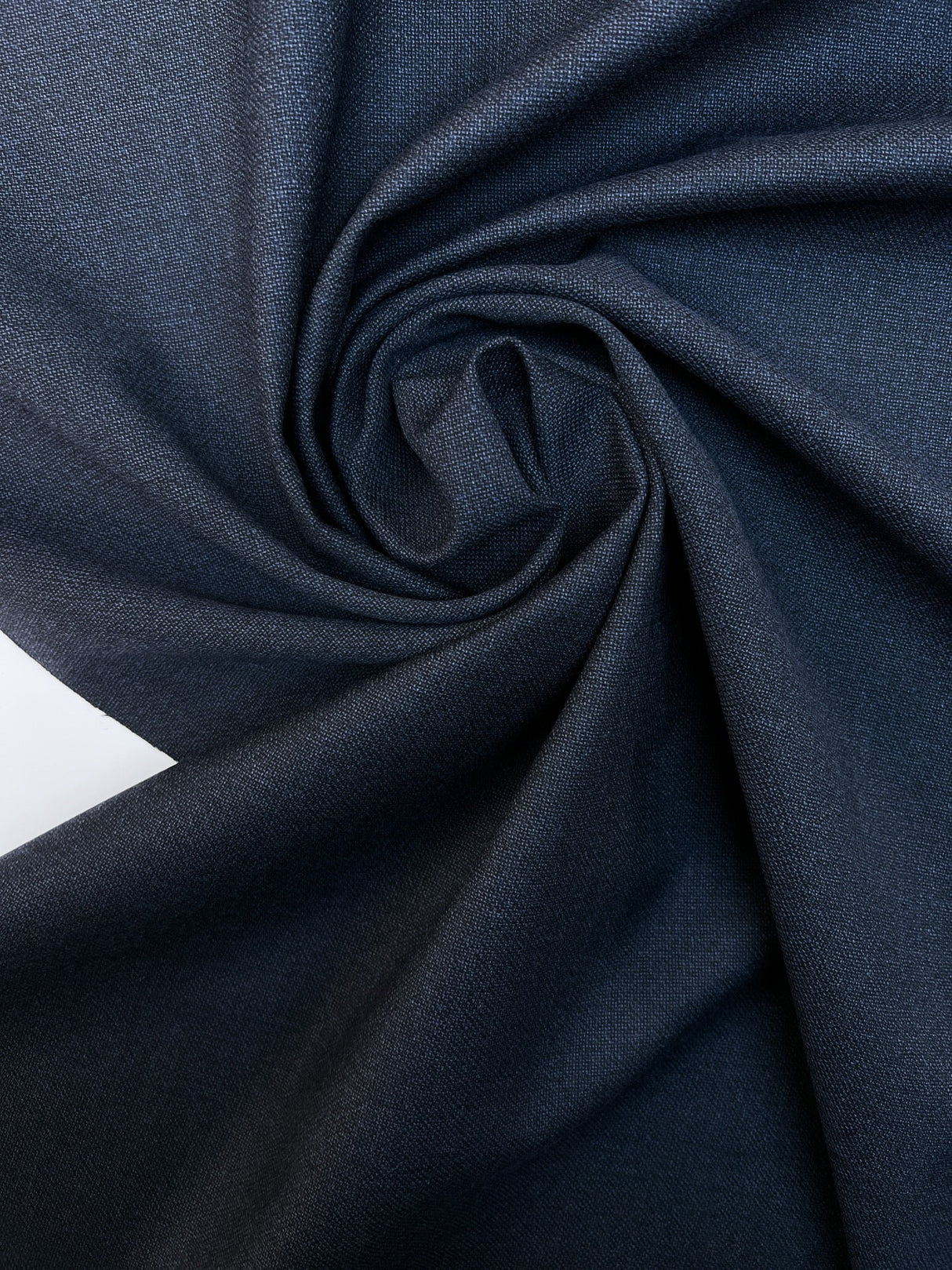 Italian Wool Fused Fabric Blue Black