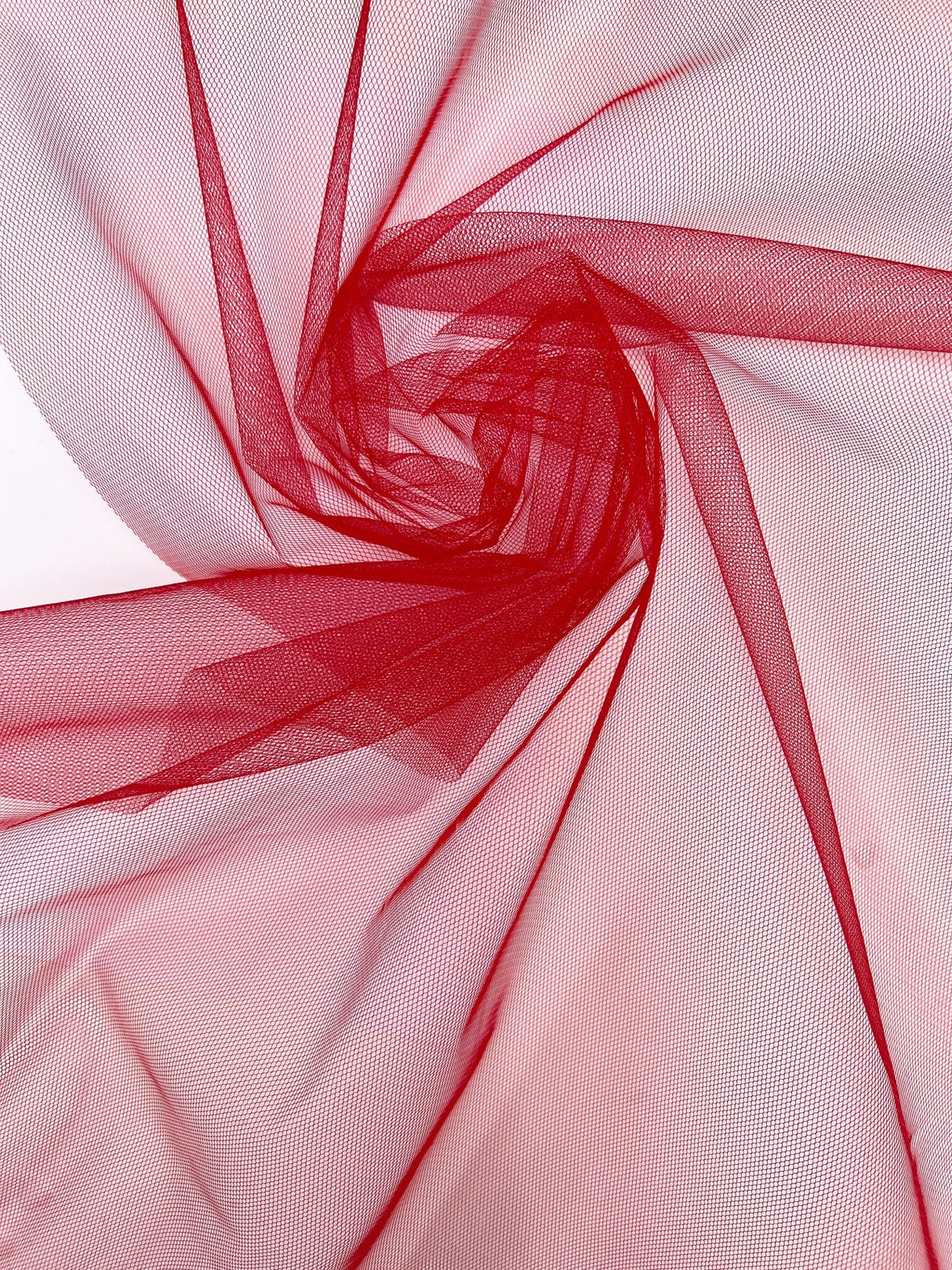 Polyamide Mesh Fabric Red Lightweight Stretch