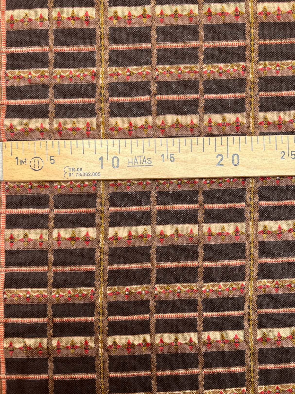 Wool Fabric Brown Striped