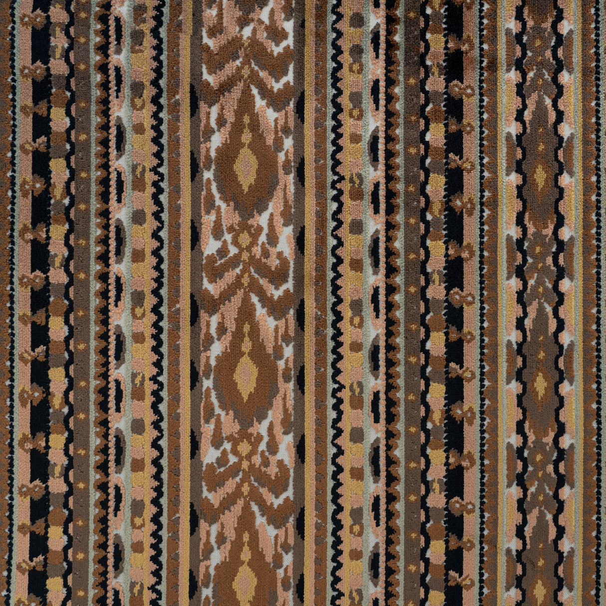 Cut Velvet Upholstery Fabric Sumatra Modern Geometric Stripe