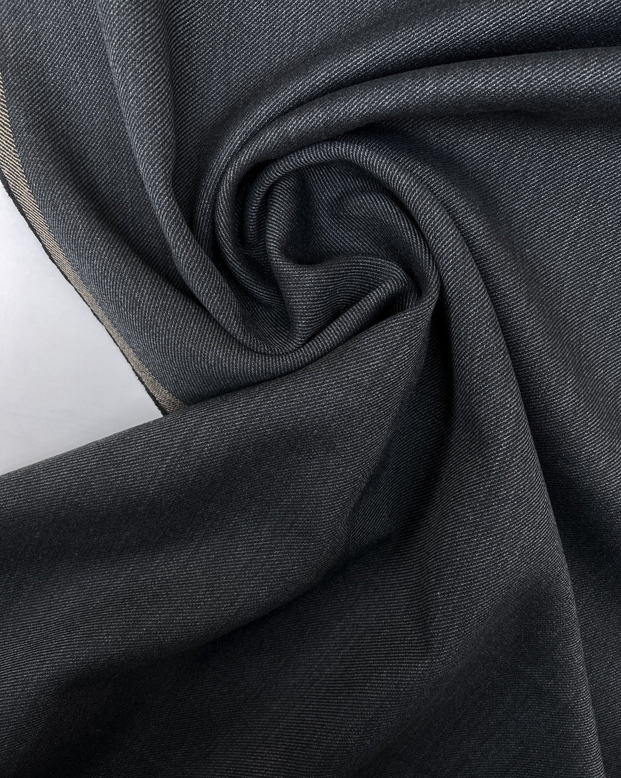 Cotton Blend Twill Melange Gray
