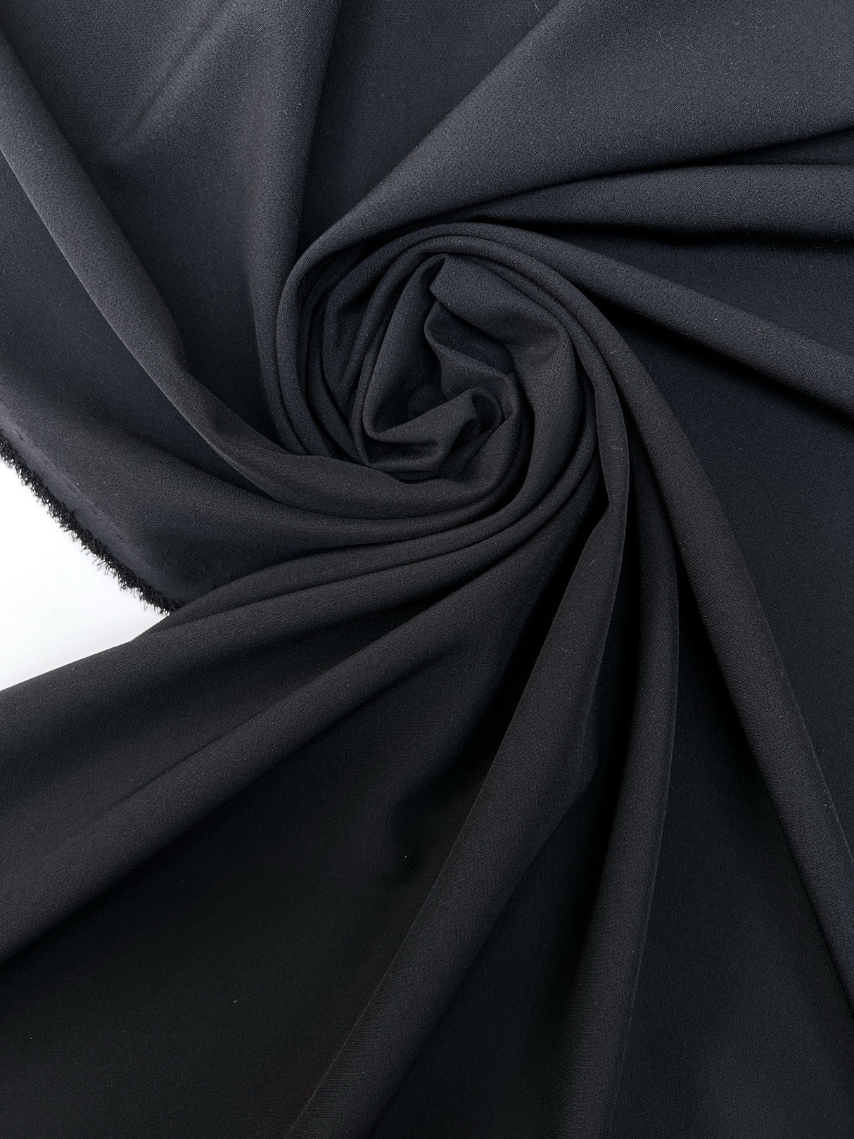 Polyester Elastane Crepe Suit Fabric Black