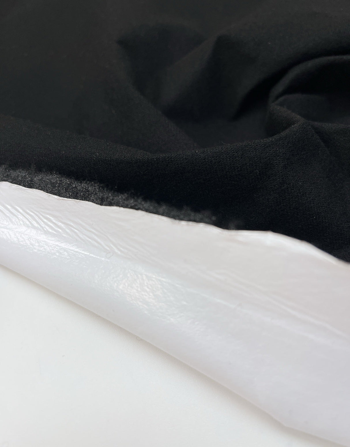 Wool Twill Coated Bonded White Blue Shades
