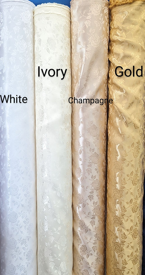 1 Yard Satin Brocade Jacquard Fabric Embossed Floral Pattern Shiny Polyester 58 59 Inches