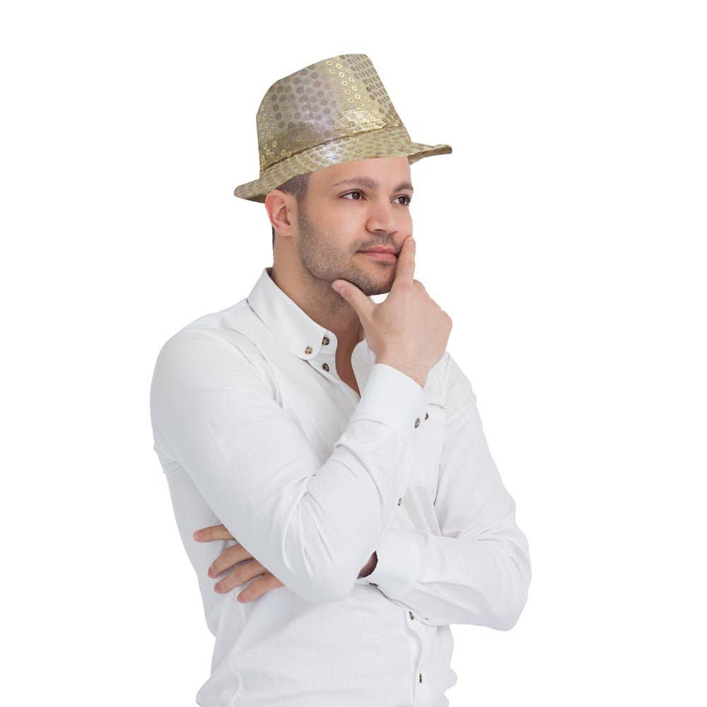 Gold Hat with Flashing Lights